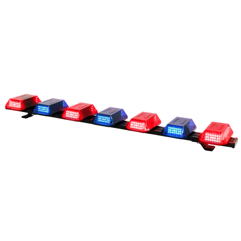 Giroflex 1.20mt 7cúpulas 354 leds 12vcc ou 24vcc vermelho e azul