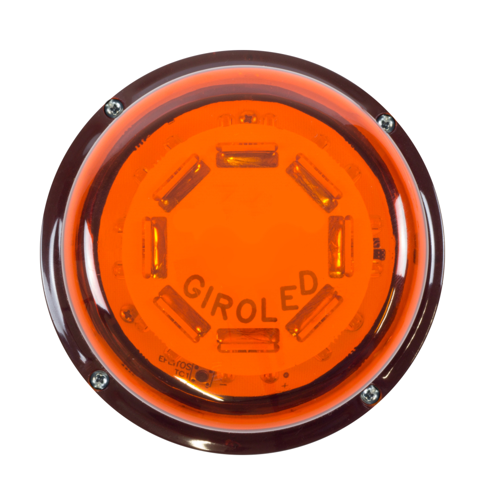 Giroled Giroflex redondo imã plug 128 leds 12v âmbar - #5