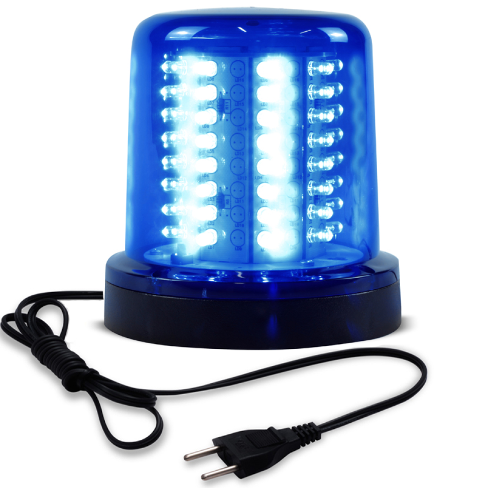Giroled Giroflex azul fixação parafusos 64 leds bivolt 110/220v com tomada