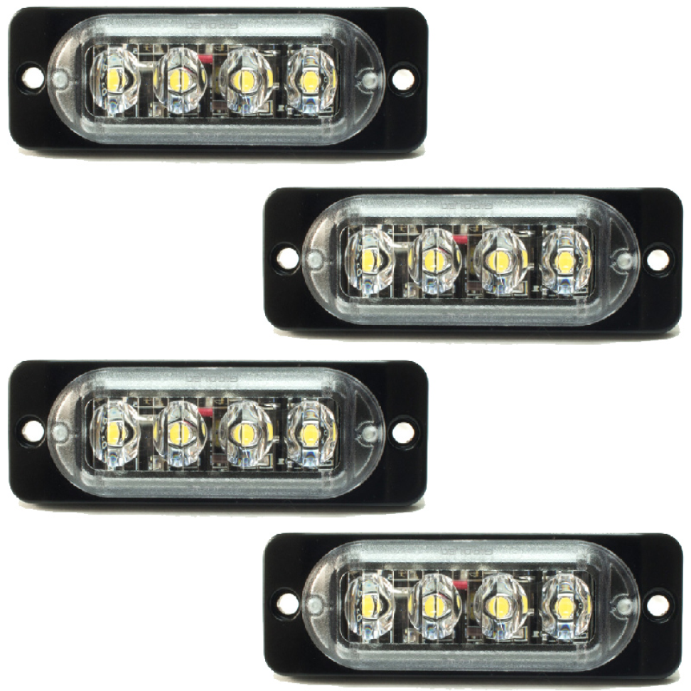 4 Sinaleira Lanterna 12v ou 24v Led SMD branca 2w