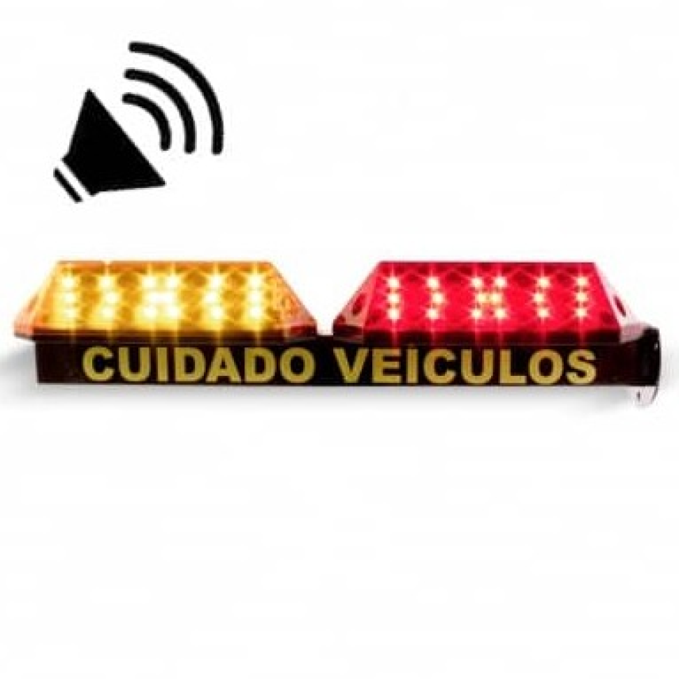 Sinalizador de Garagem Duplo Bivolt Bip Sonoro