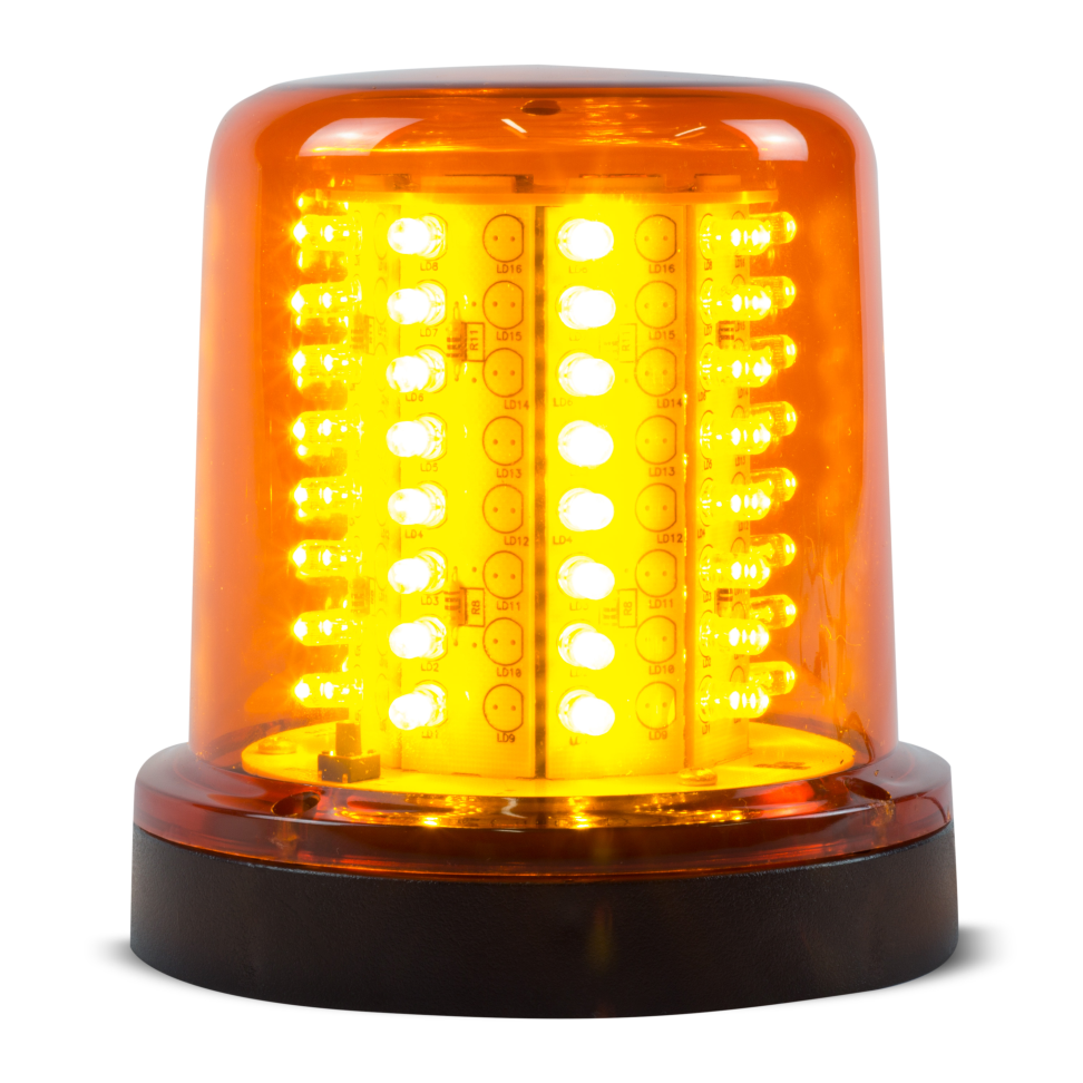 Giroled Giroflex âmbar fixação parafusos 64 leds bivolt 110/220v