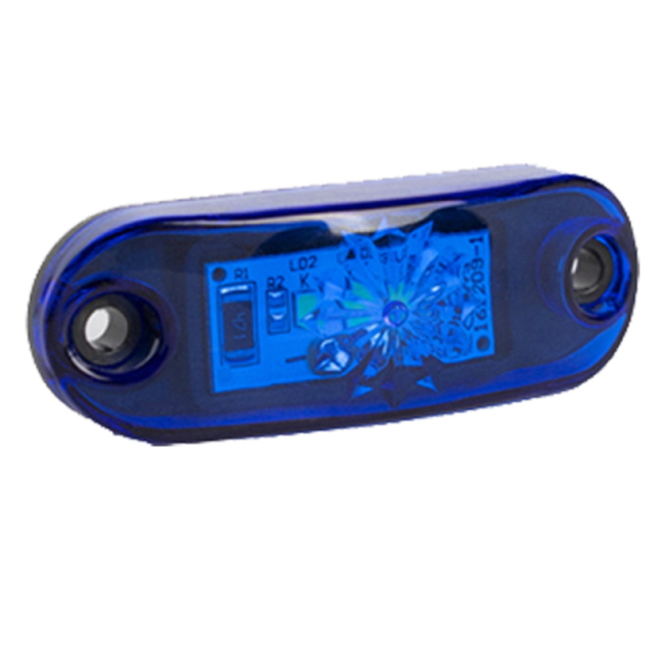 Sinaleira lanterna led SMD delimitadora Bivolt 12v 24v azul 0,5w