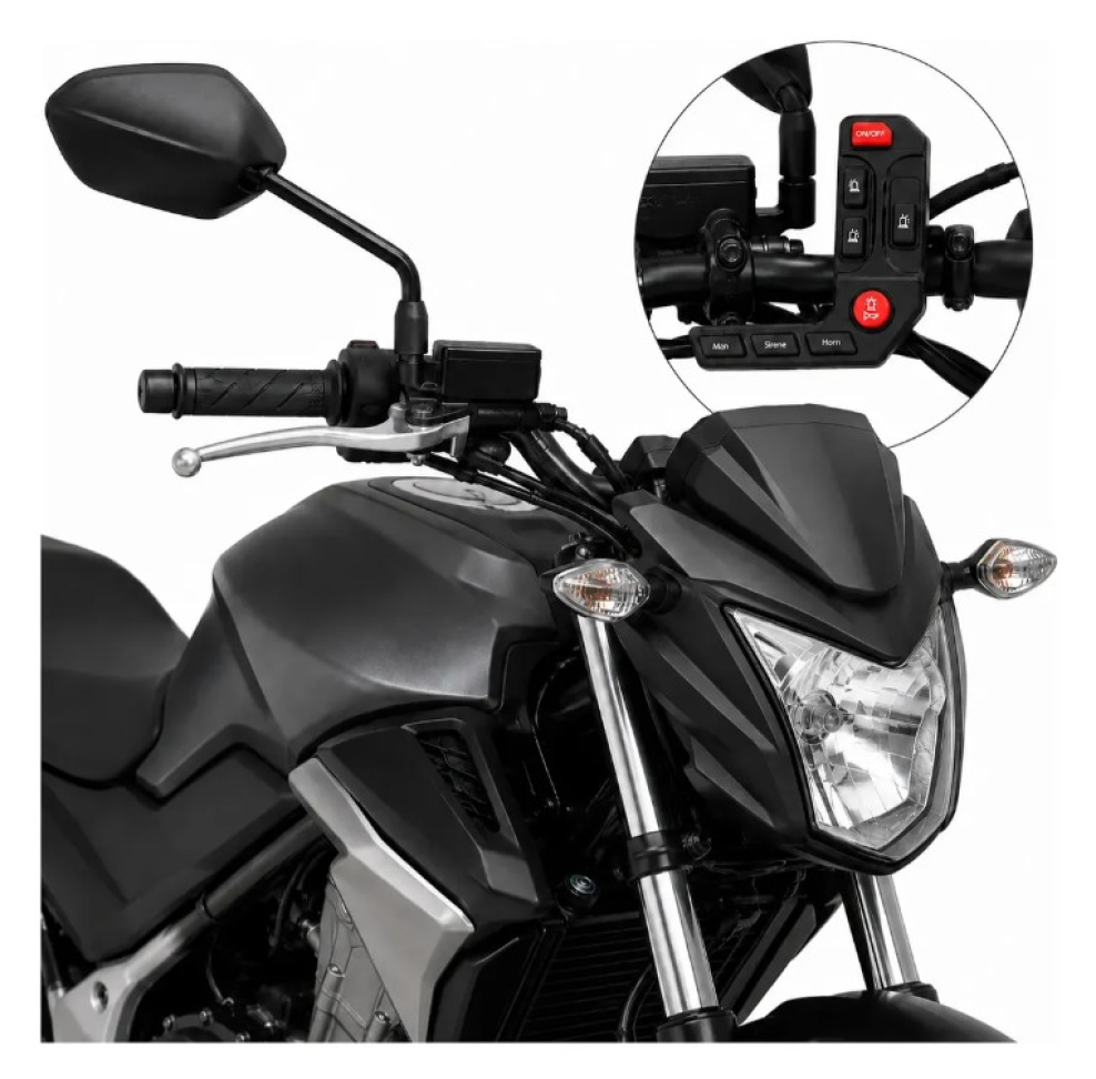 Sirene Moto 6 Tons Painel Luminoso Blindada Profissional 12v - #4
