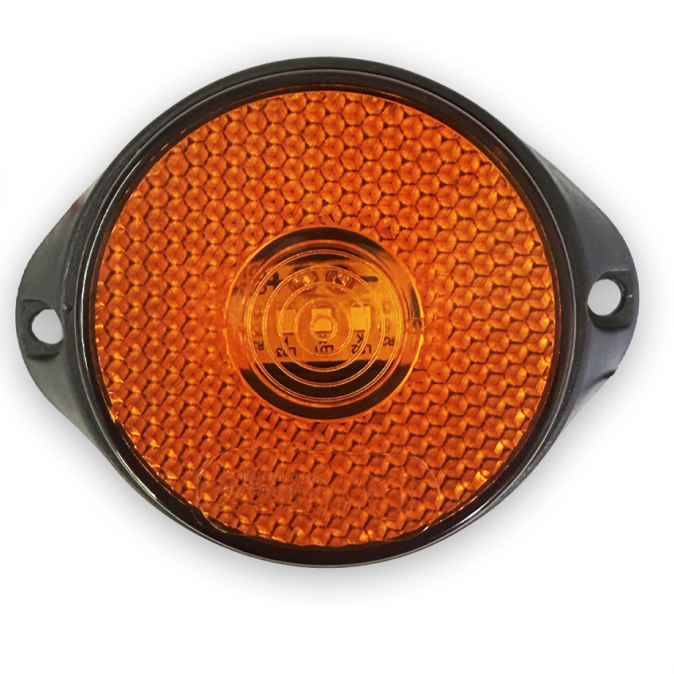 Lanterna Led 65mm Âmbar Carreta Caminhão Bivolt 12v 24v