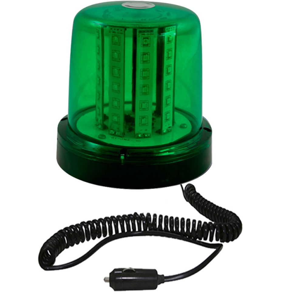 Giroflex imã e plug bivolt 12v 24v 54 leds verde