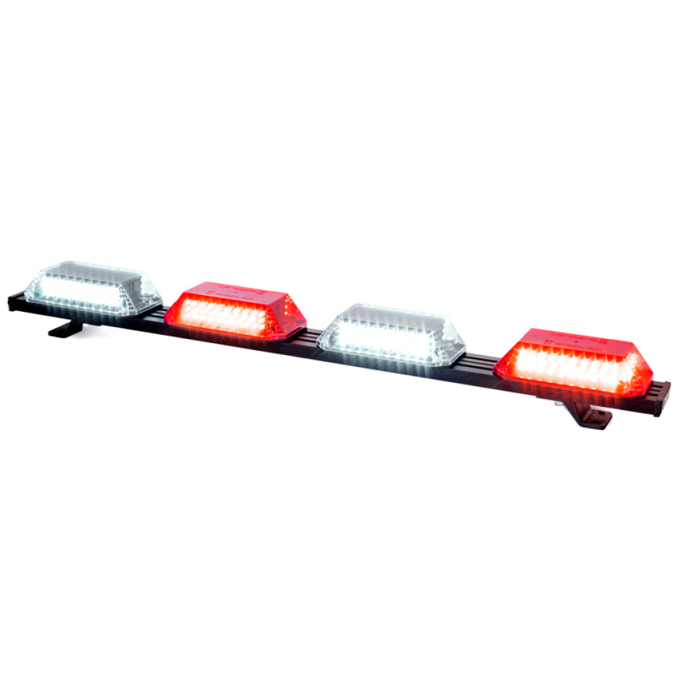 Giroflex 1.0mt 4 cúpulas 264 leds 12vcc 24vcc vermelho e branco