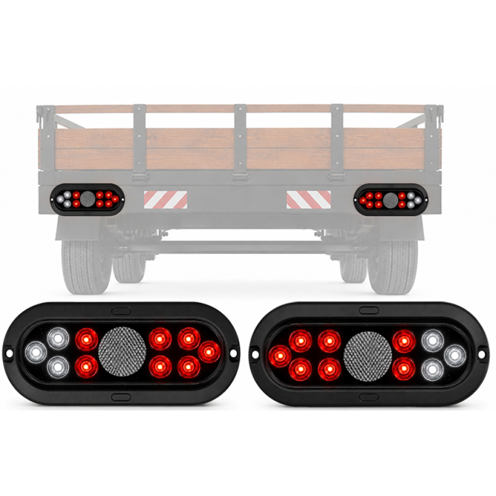 Par Lanterna Led Carretinha Caminhão Reboque Blindada Bivolt - #3