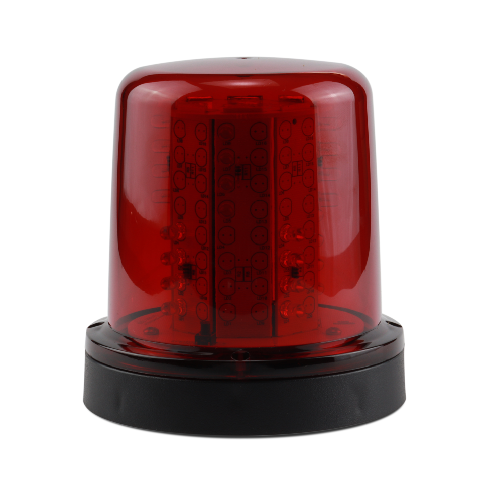 Giroled redondo fixação por parafusos 32 leds 12v vermelho