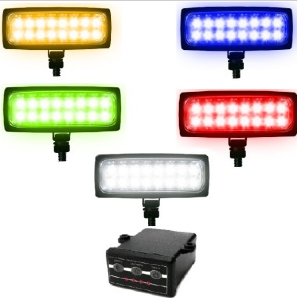 Estrobo Farol auxiliar várias efeitos cores 12v