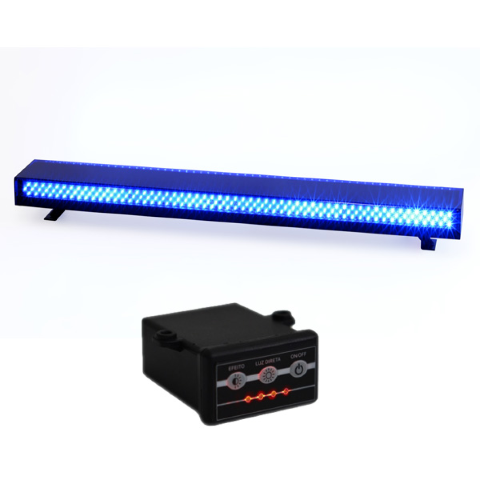 Giroled giroflex sinalizador barra 1.20mt 12v 24v azul