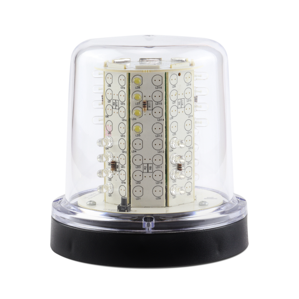 Giroled redondo fixação por parafusos 32 leds 12v branco