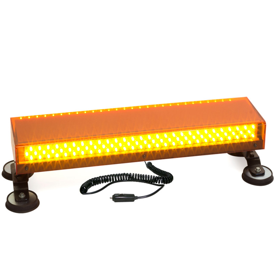 Giroled giroflex sinalizador barra 60cm imã e plug 12v âmbar