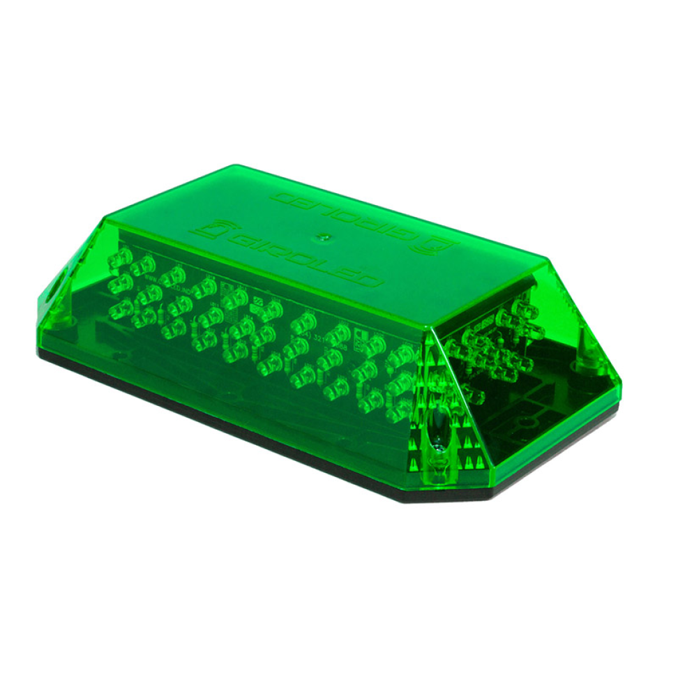 Giroflex Giroled cúpula fixação por parafusos 12vcc 24vcc verde