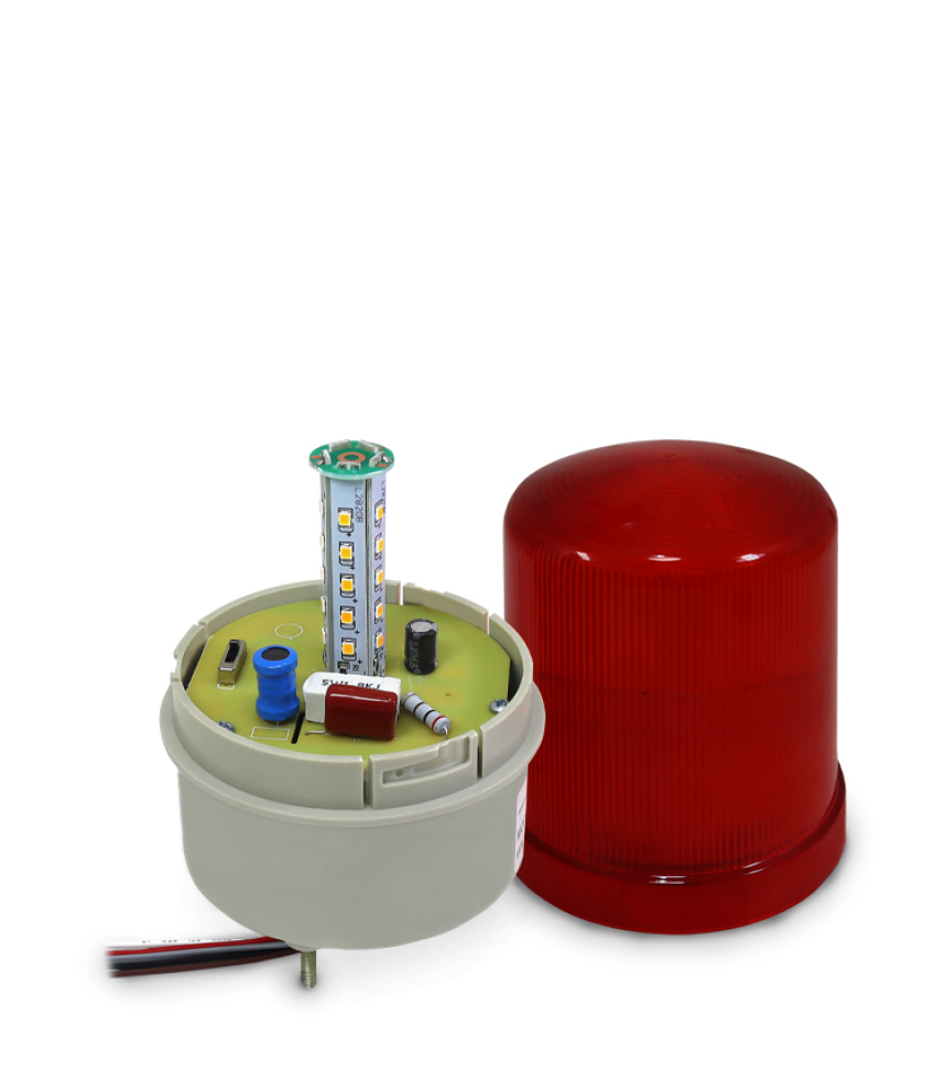 Giroflex 4 em 1: 12v 24v 110v/220v fixação parafuso vermelho Buzzer - #4