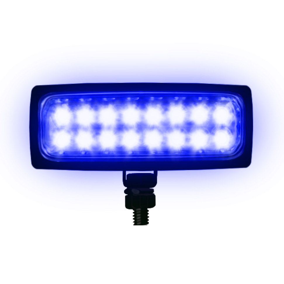 Estrobo 12v com 1 farol branco 1 farol azul