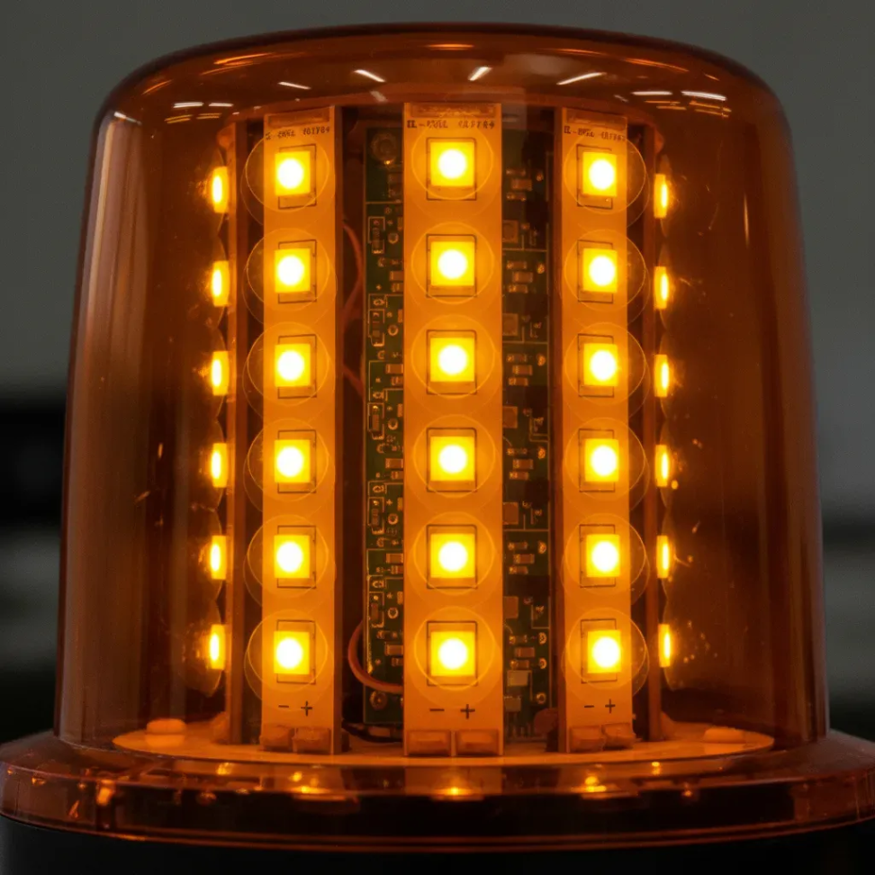 Giroflex imã e plug bivolt 12v 24v 54 leds âmbar - #3