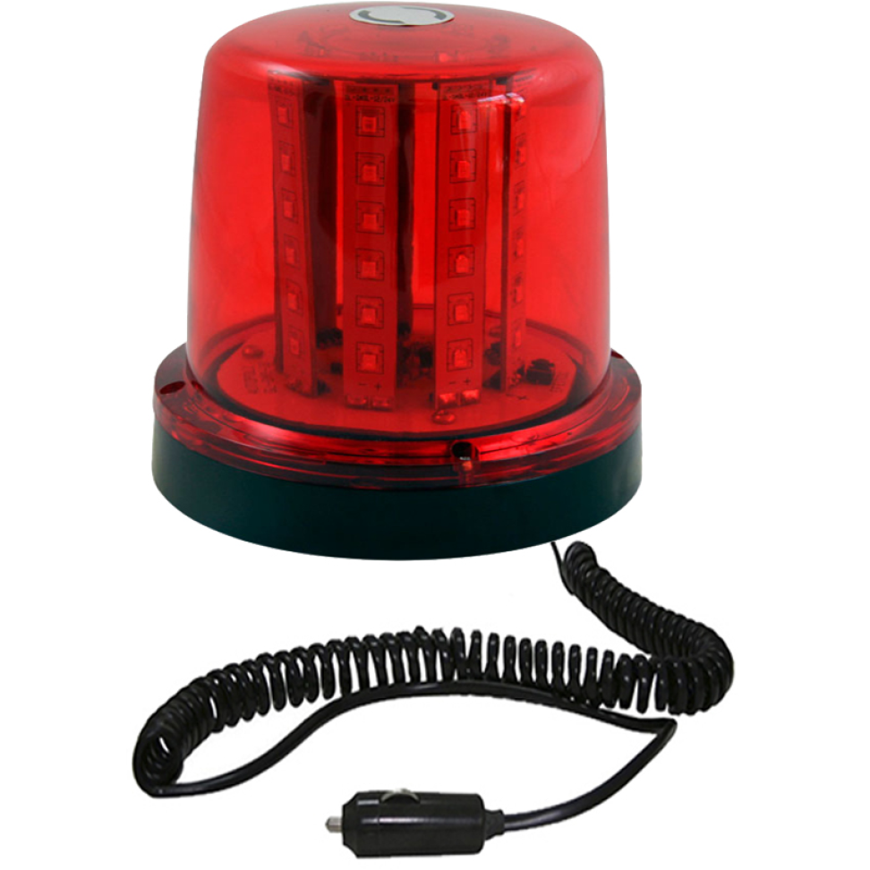 Giroflex imã e plug bivolt 12v 24v 54 leds vermelho