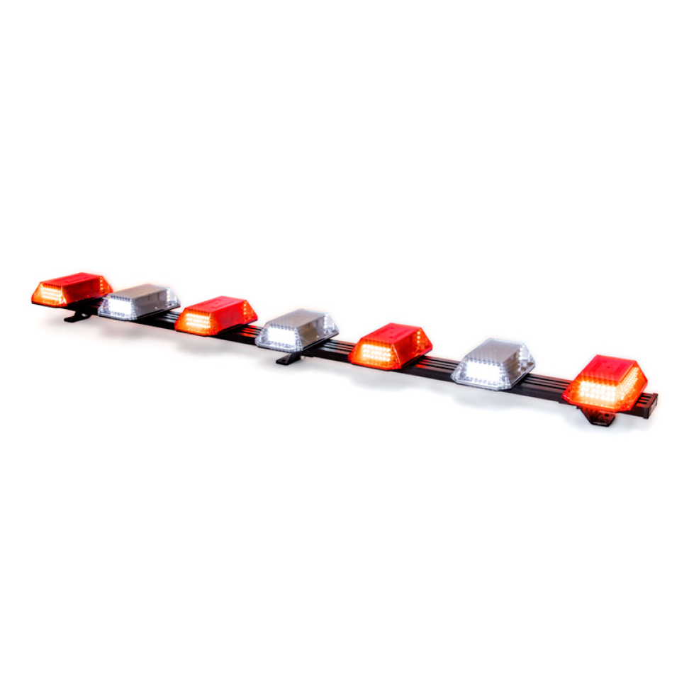 Giroflex 1.20mt 7cúpulas 354 leds 12vcc ou 24vcc vermelho e branco