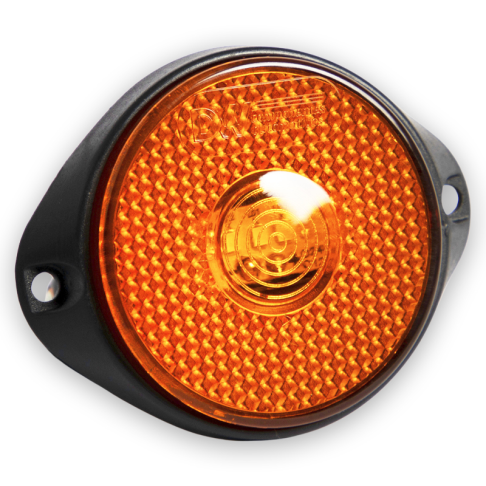 Lanterna Led 65mm Âmbar Carreta Caminhão Bivolt 12v 24v - #3