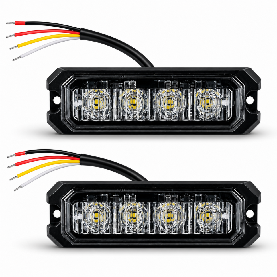 Par de Estrobo led vermelho bivolt 12w