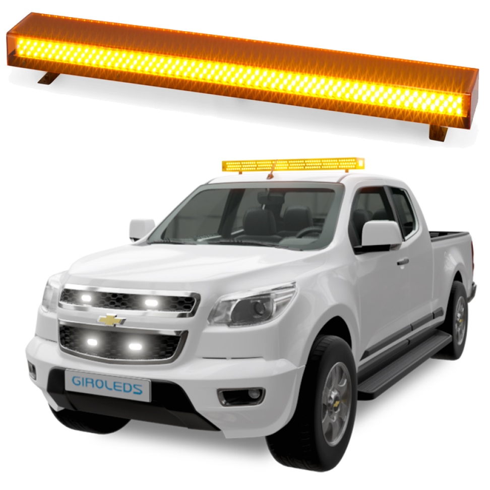 Giroled giroflex sinalizador barra 1.20mt 12v 24v âmbar engate rápido - #4