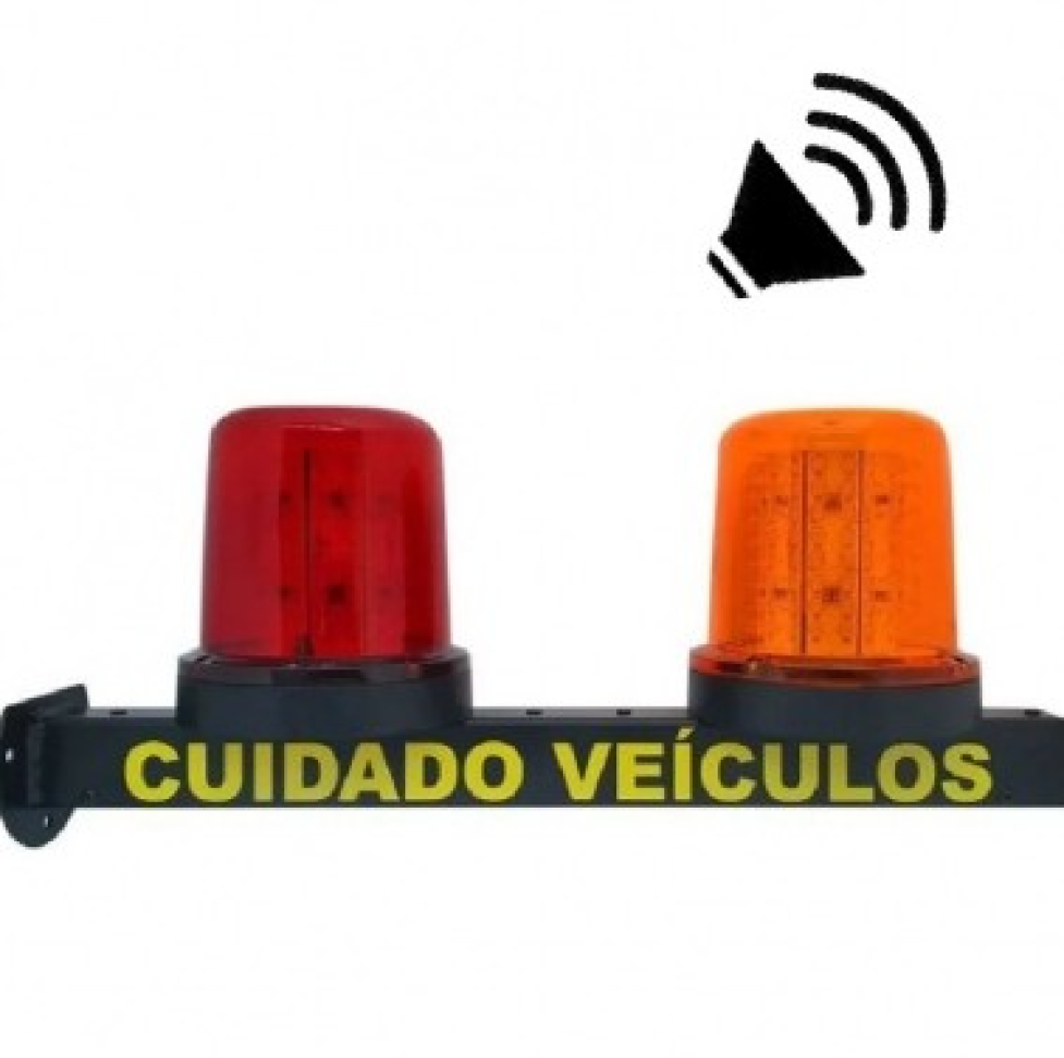 Sinalizador de Garagem redondo Bivolt com Bip Sonoro