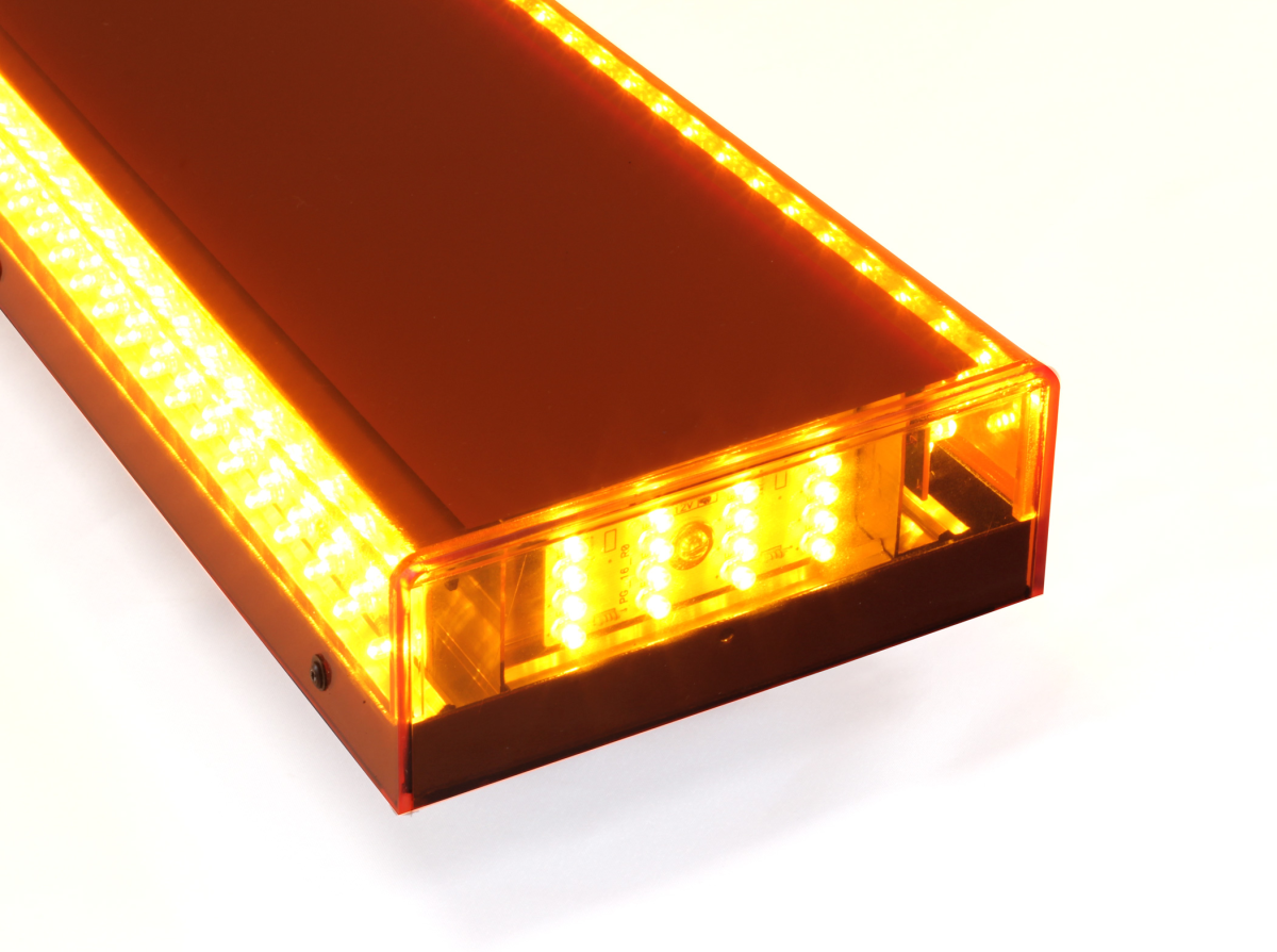 Giroled giroflex sinalizador barra led lateral 1.20mt 12v 24v âmbar