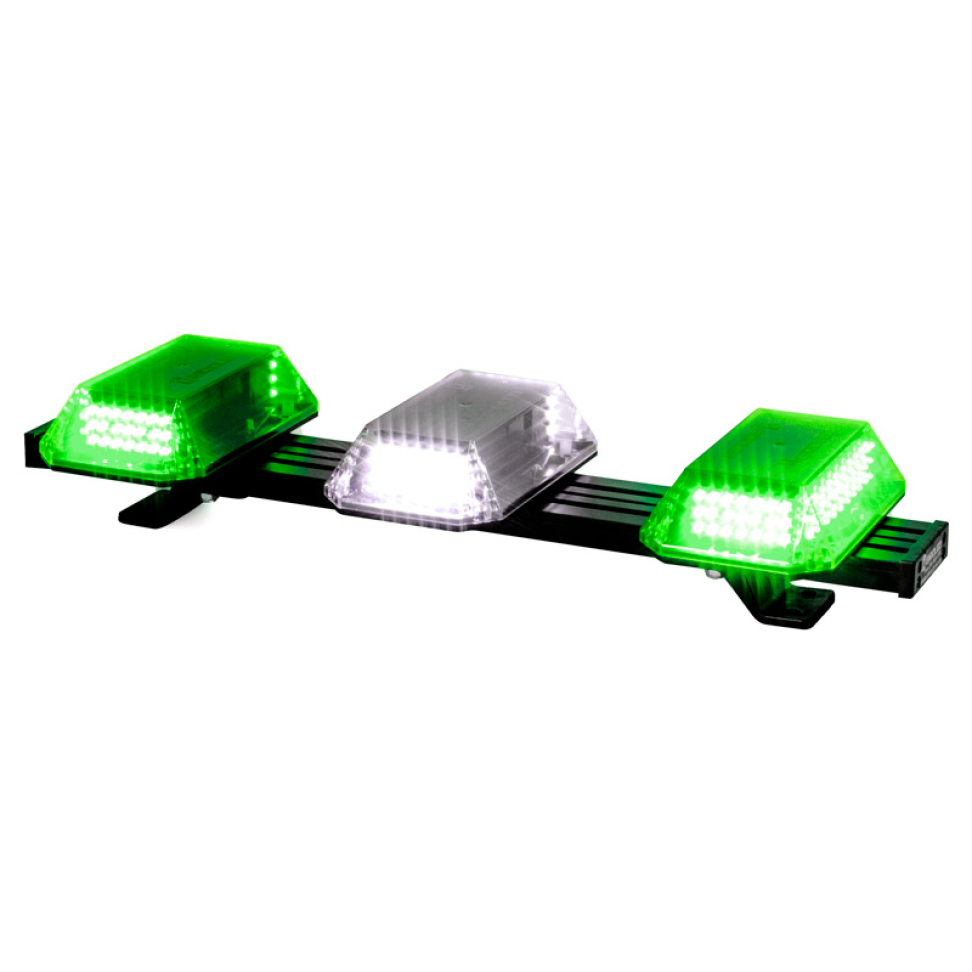 Giroled giroflex sinalizador barra 60cm cúpula 12v 24v Verde e branco