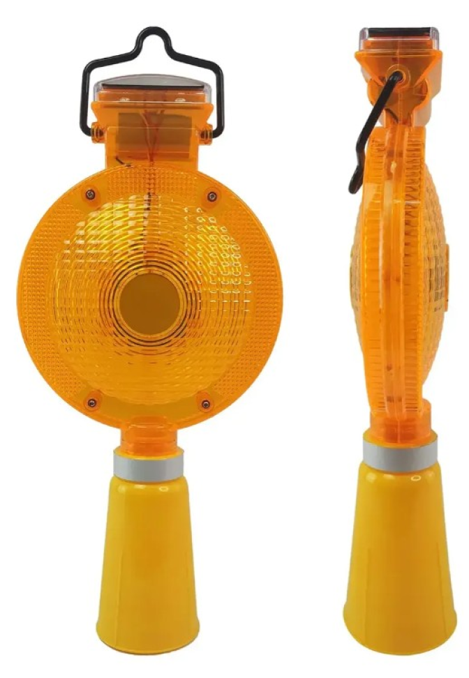 Sinalizador Solar Viário Cone Automático Sinalização Obra