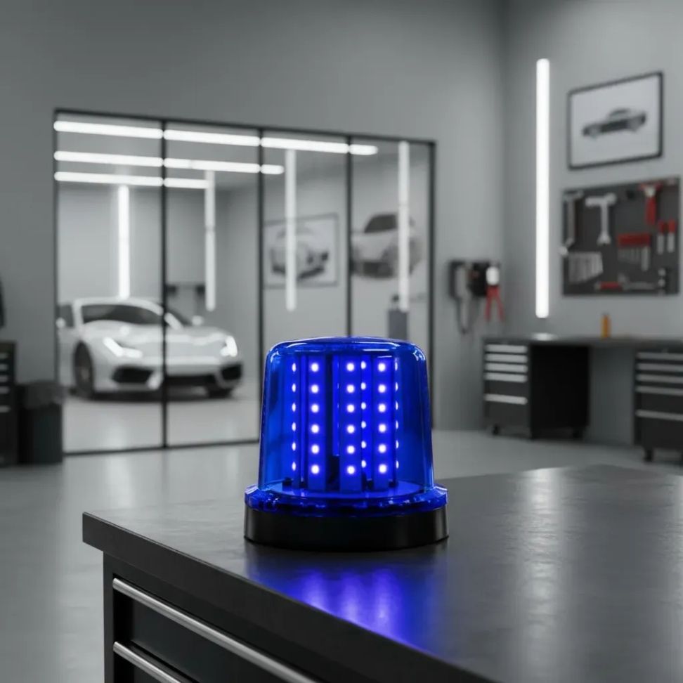 Giroflex imã e plug bivolt 12v 24v 54 leds azul - #4
