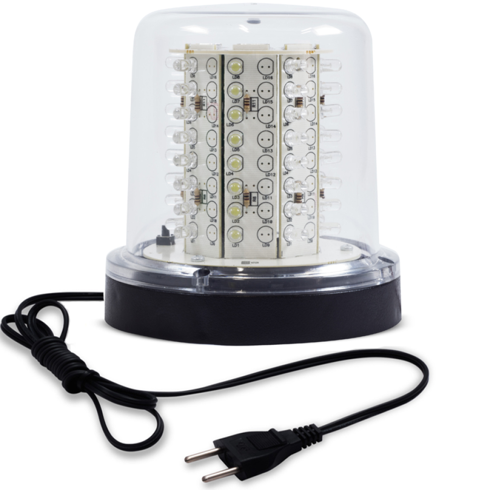 Giroled Giroflex branco fixação parafusos 64 leds bivolt 110/220v com tomada