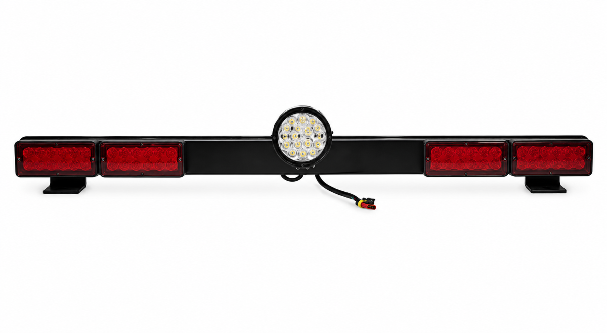 Barra linear traseira ambulância 12v com 4 sinaleiras luz de embarque