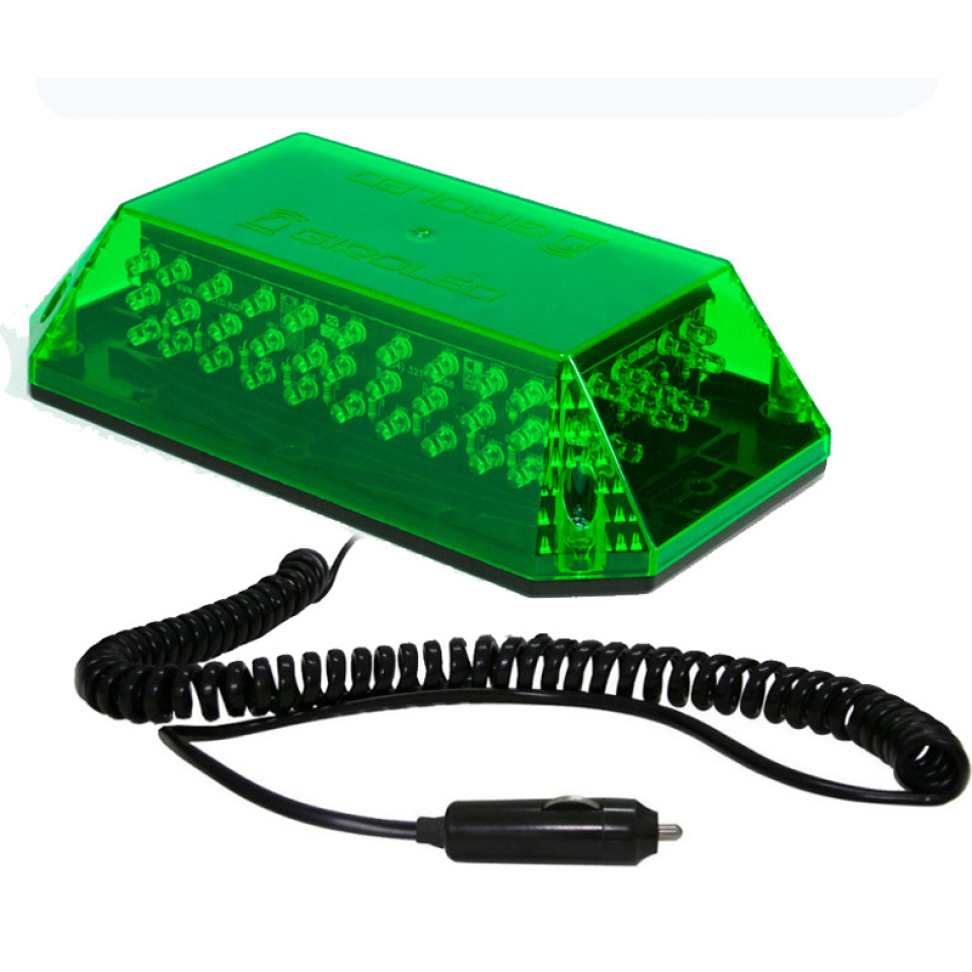 Giroled Giroflex verde cúpula imã e plug 12vcc