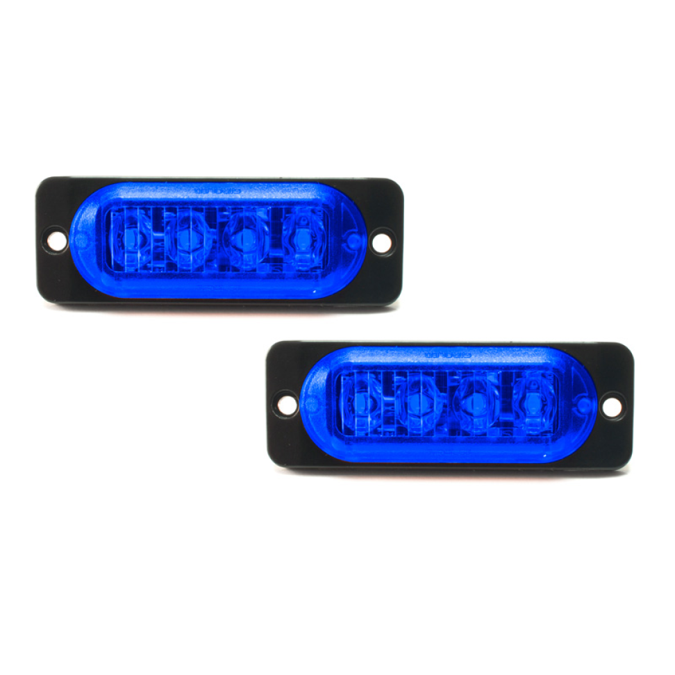 4 Estrobo Led azul vermelho SMD alta visualização efeitos 12v ou 24v 2w - #3
