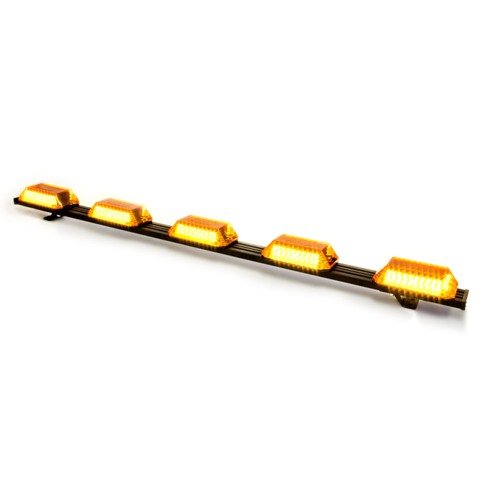 Giroflex 1.20mt 5 cúpulas 324 leds 12vcc 24vcc âmbar
