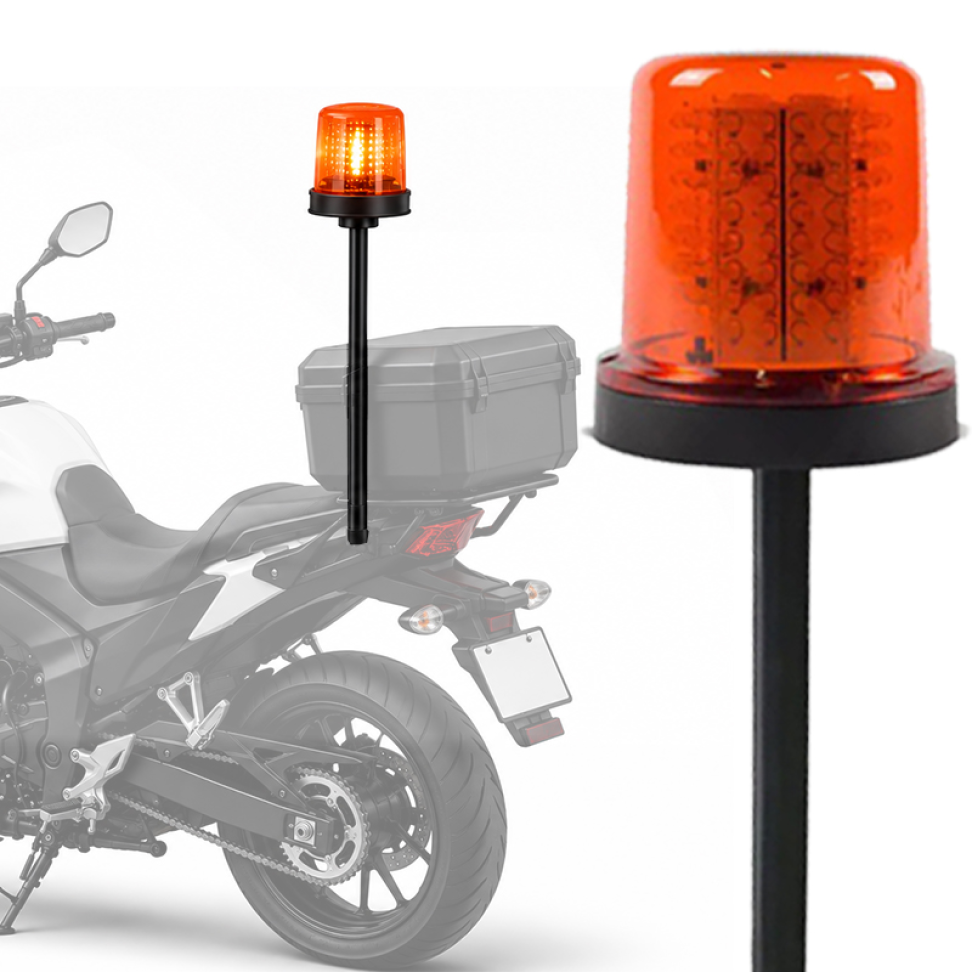 Conjunto haste giroflex moto fixação por parafusos 64 leds 12v - #8