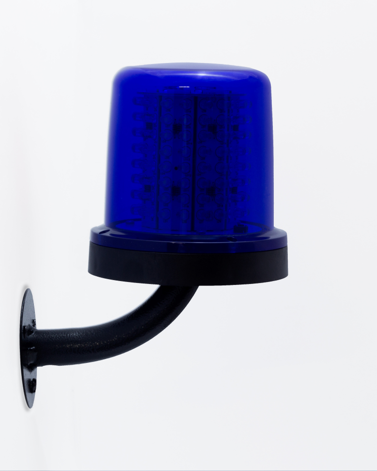 Giroled Giroflex redondo azul suporte parede 128 leds bivolt 110v 220v