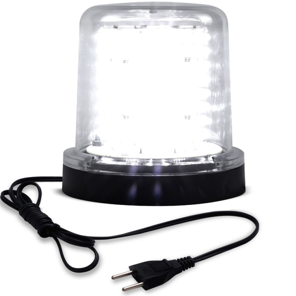 Giroled Giroflex branco fixação parafusos 128 leds bivolt 110/220v com tomada