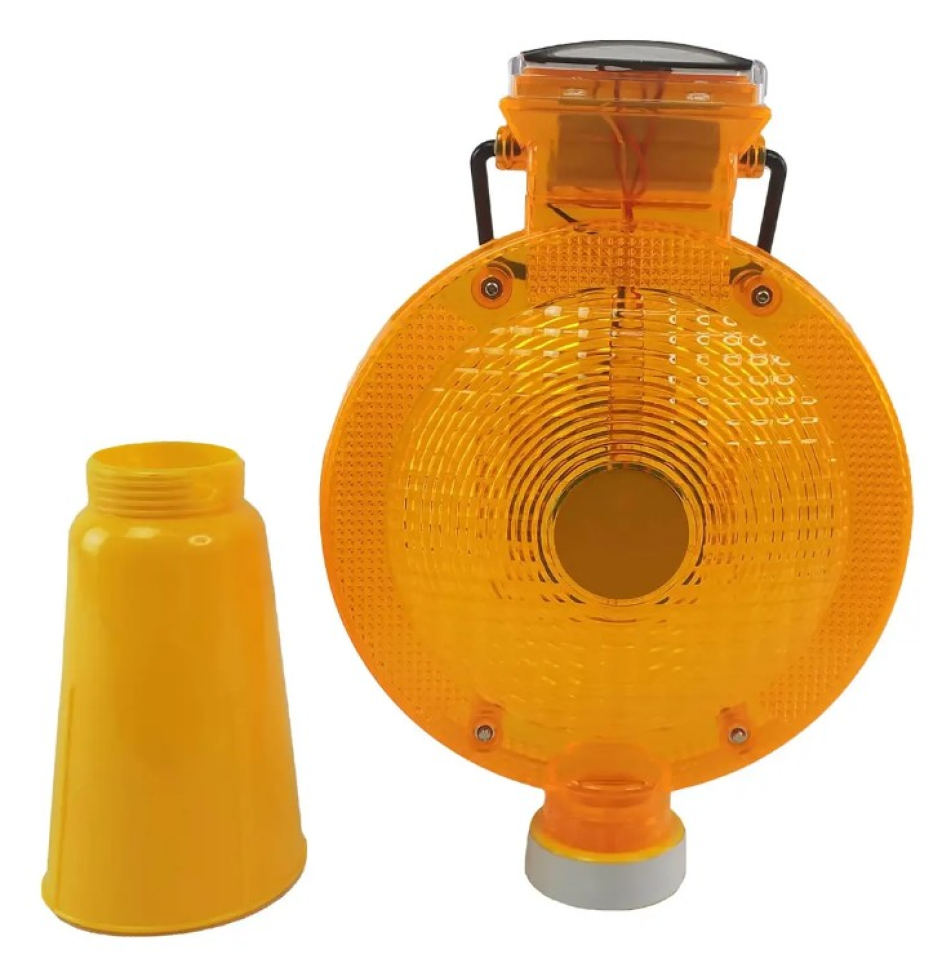 Sinalizador Solar Viário Cone Automático Sinalização Obra - #4
