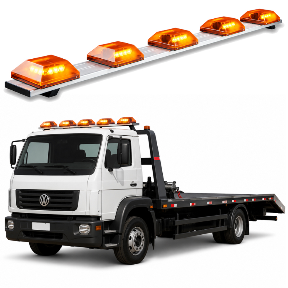 Giroflex Barra 1.20mt 5 cupulas super leds bivolt 12v 24v