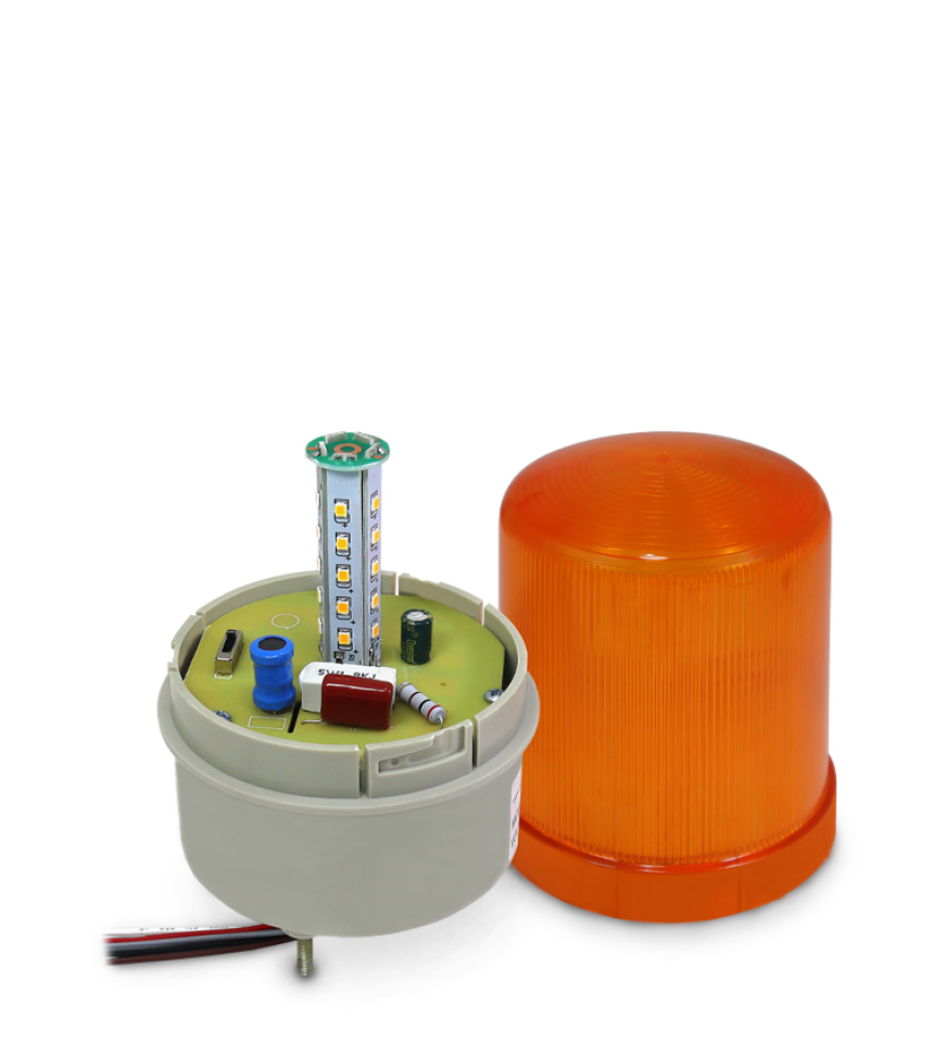 Giroflex 4 em 1: 12v 24v 110v/220v fixação parafuso âmbar buzzer - #4