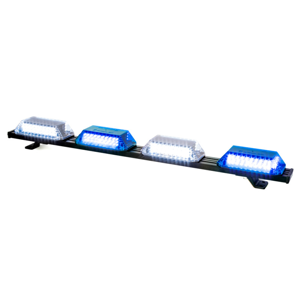 Giroflex 1.0mt 4 cúpulas 264 leds 12vcc 24vcc azul e branco estrobo branco