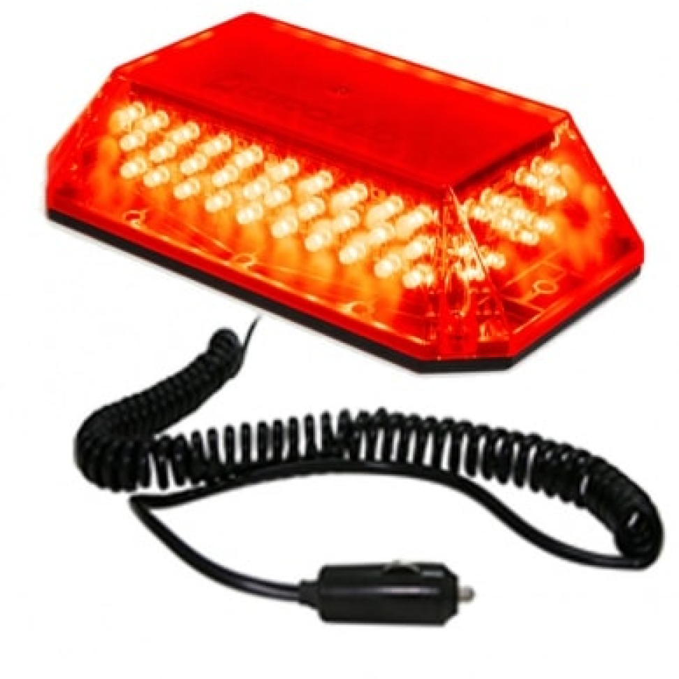 Giroled Giroflex vermelho cúpula imã e plug 12vcc