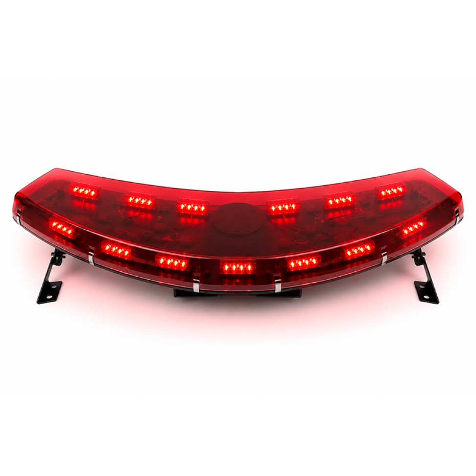 Giroflex Estrobo 12v Arco lente transparente led vermelho Segurança Escolta Sem Sirene