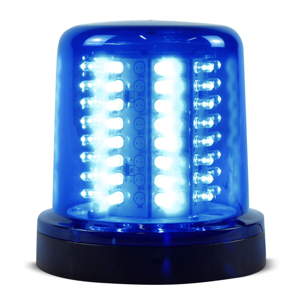 Giroled Giroflex redondo azul suporte parede 128 leds bivolt 110v 220v