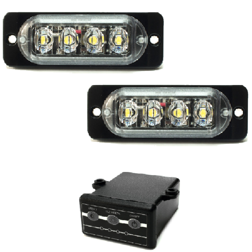 Estrobo Led branco SMD alta visualização efeitos 12v ou 24v 2w