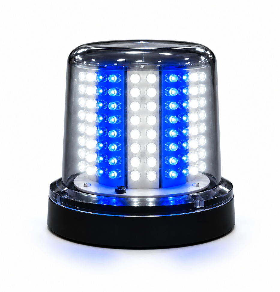 Giroled Giroflex azul e branco fixação parafusos 128 leds bivolt 110/220v