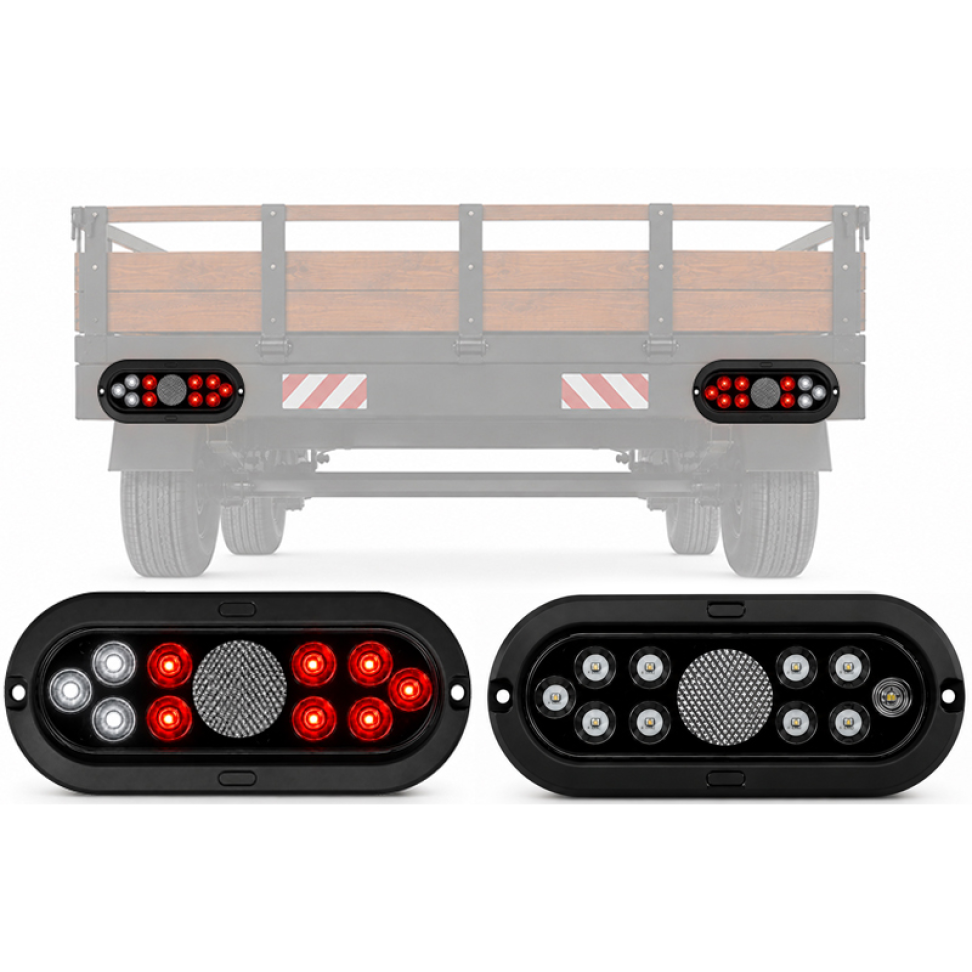 Par Lanterna Led Carretinha Caminhão Reboque Blindada Bivolt
