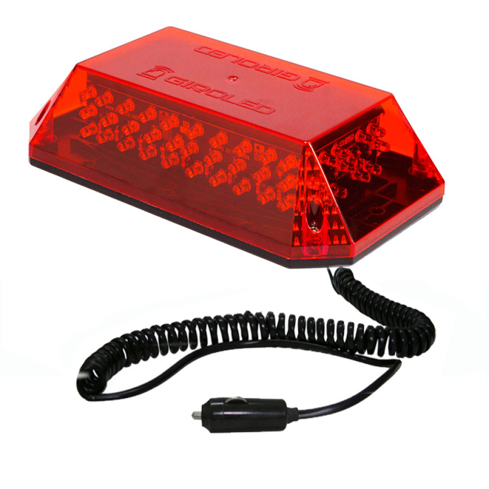 Giroled cúpula vermelho com imã e plug e sirene 12v - #3